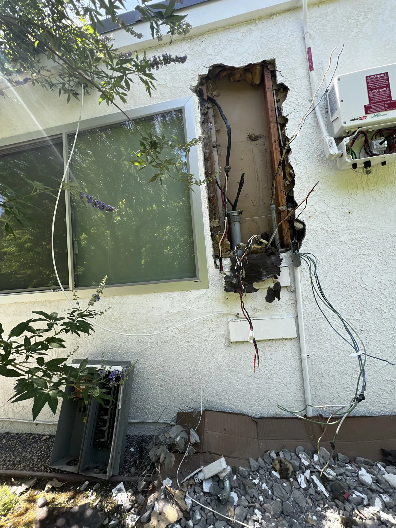 Palm Springs service equipment before panel upgrade by Power On Solutions